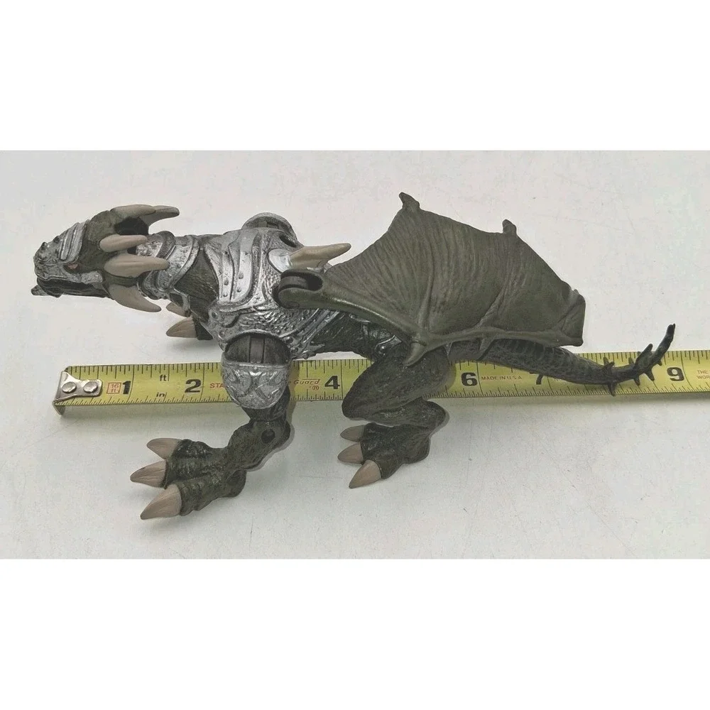 Rare Mega Bloks Argentum Silver Armor Dragon Metal Age Missing One Wing
